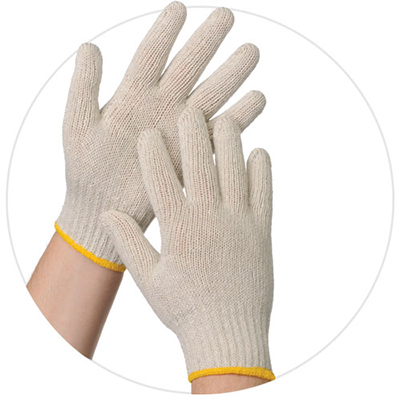 Natural String Knit Gloves, White, Large 25 dz/case