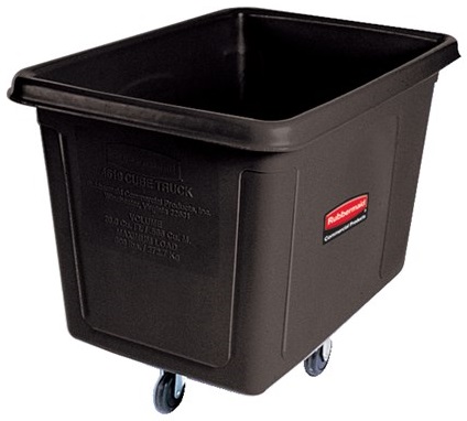 Rubbermaid® Cube Truck - Black, 500 lbs, 14 Cubic Feet