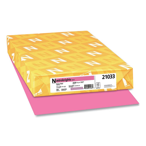 Astrobrights Color Paper, 24 lb Bond Weight, 11 x 17, Pink, 500/ream 5 ream/case