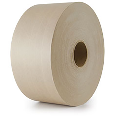 Venom® Light Duty Reinforced Paper Water Activated Tape - Natural, 70 mm x 137 m, 5.3 mil, 10/Case