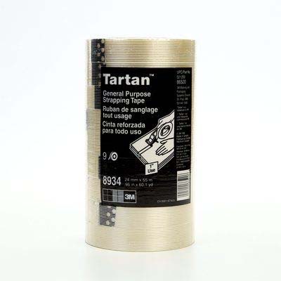 Tartan™ 8934 Filament Tape, Clear, 4 mil