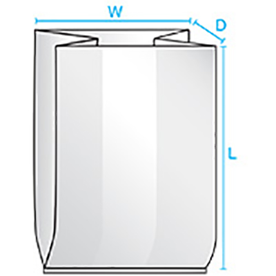 Laddawn® Gusseted Poly Bag - 16in x 14in x 24in, 1.5mil