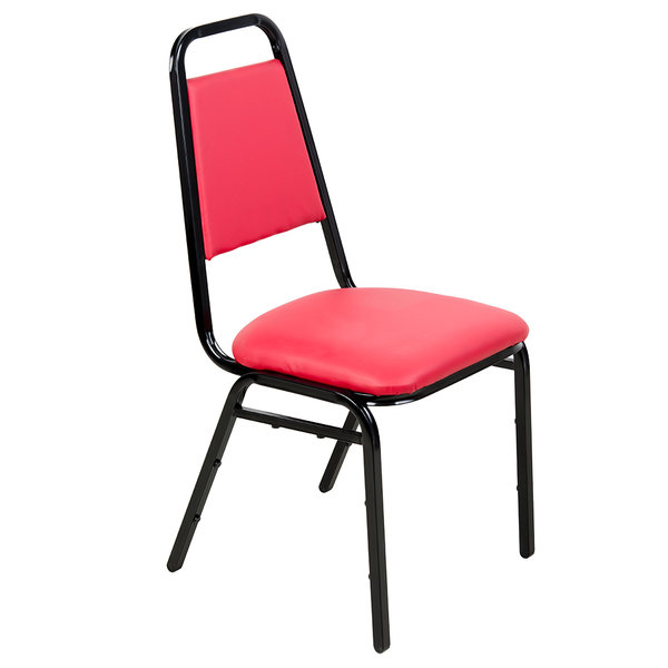 Red Stackable Banquet Chair with 1" Padded Seat