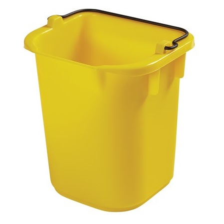 Rubbermaid WaveBrake 2.0 Bucket, 26 qt, Plastic, Yellow