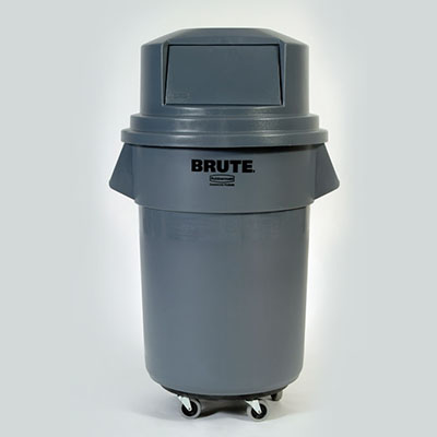 BRUTE® Round Container Dome Top Lid - 55 gallon, Gray