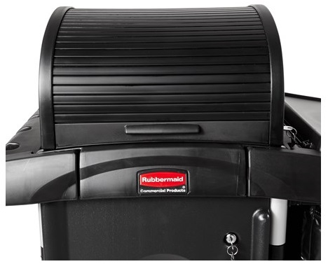 Rubbermaid Executive Locking Security Hood For High Capacity Janitorial Cleaning Carts - Black