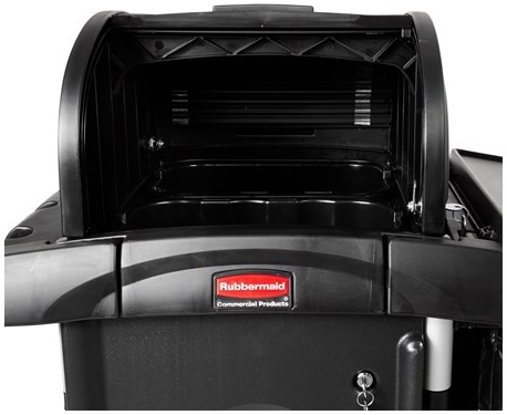 Rubbermaid Executive Locking Security Hood For High Capacity Janitorial Cleaning Carts - Black