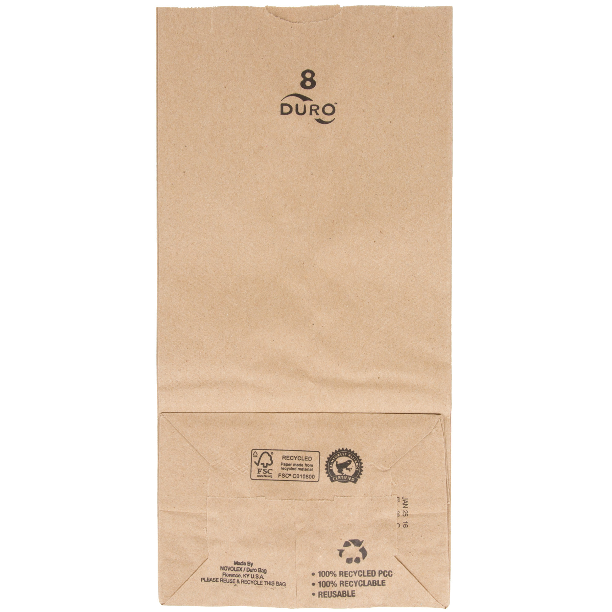 25 lbs Duro 8165 Wide Mouth Beer Paper Bags 