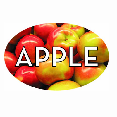 Apple Oval Label 13501 500/roll