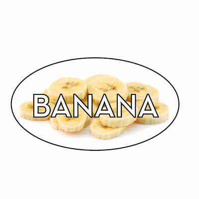 Banana Oval Label 13503 500/roll