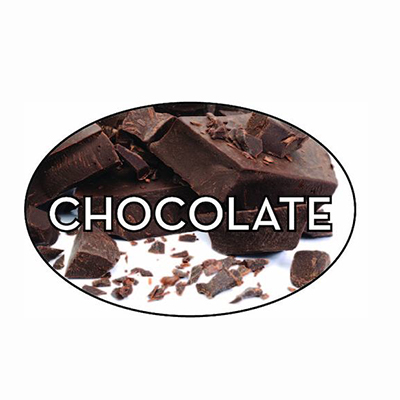 Chocolate Oval Label 13508 500/roll