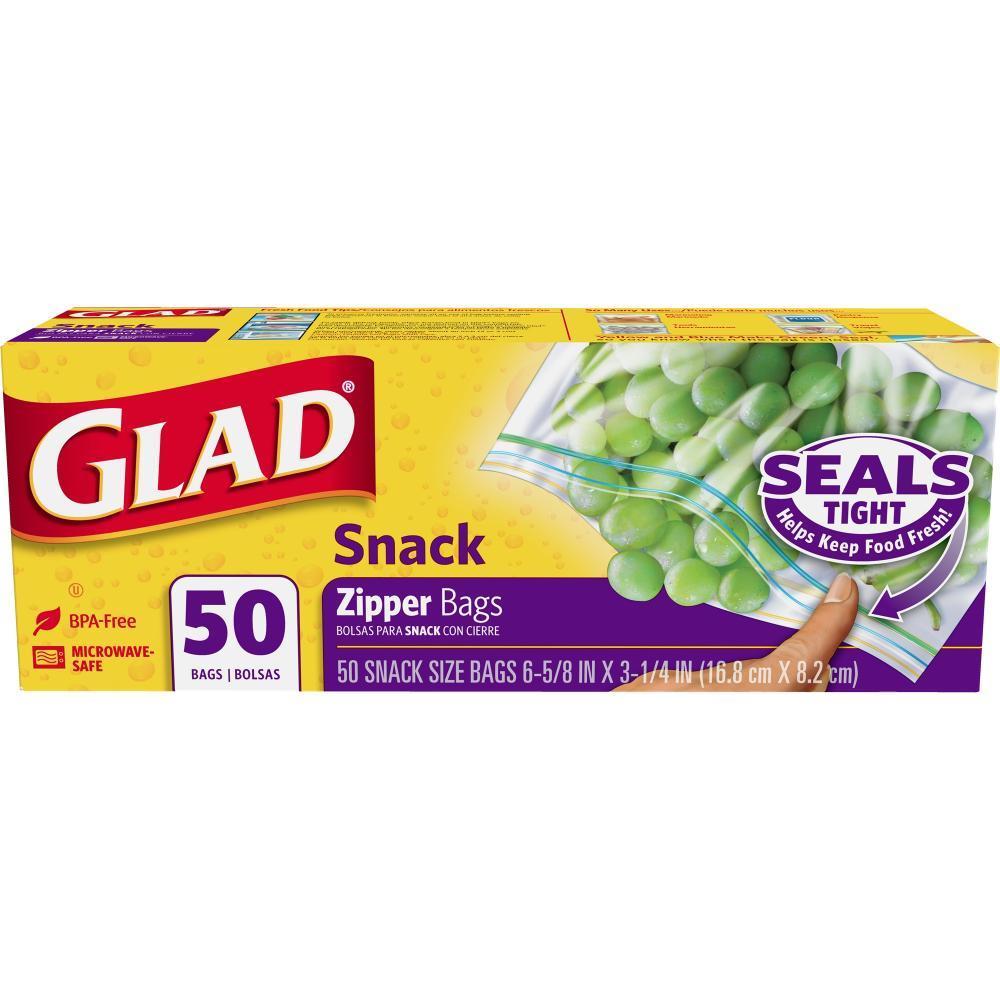 Glad® Food Storage Zipper Bags - 50 count, Snack