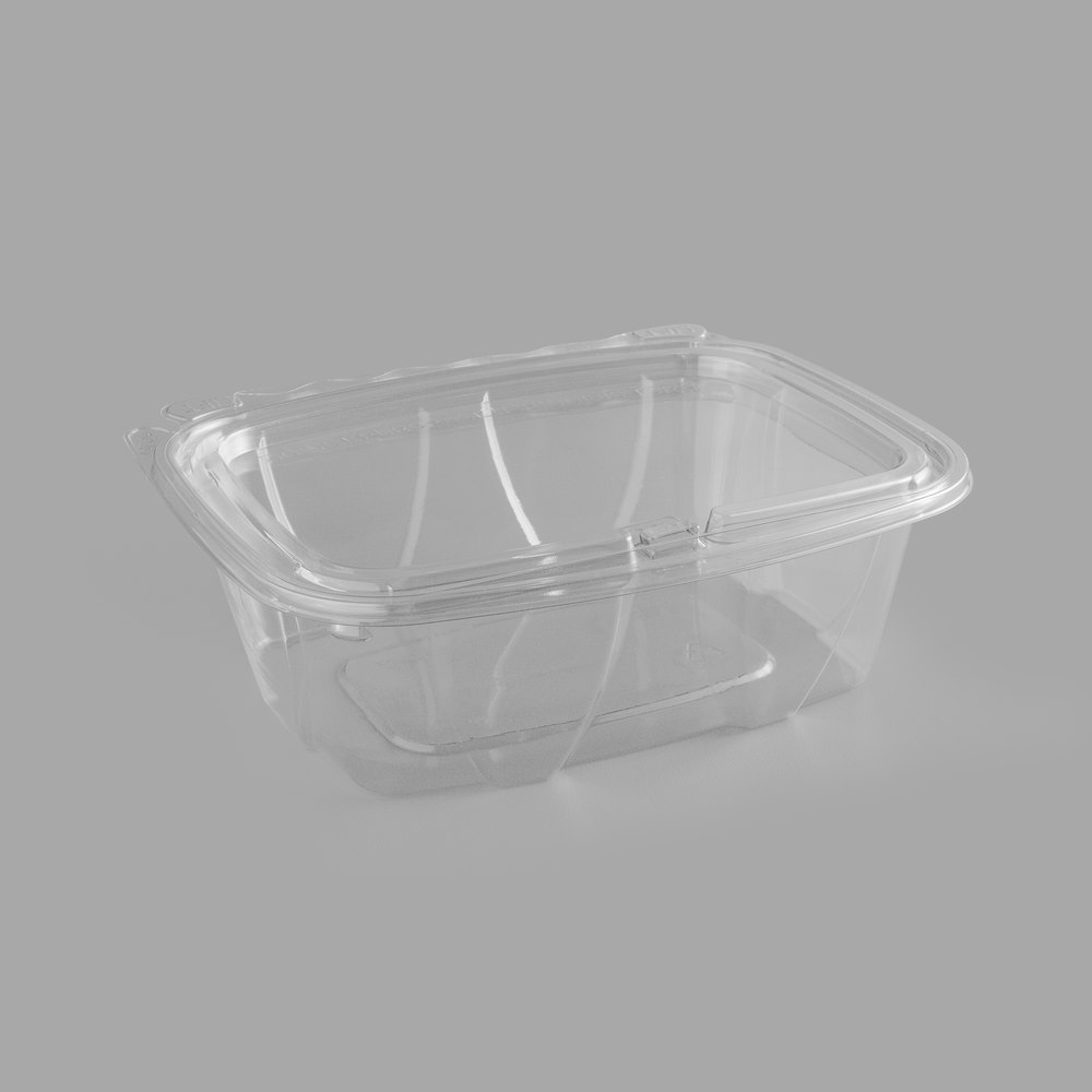ClearPac® SafeSeal™ Tamper-Resistant Container with Hinged Flat Lid - 32oz