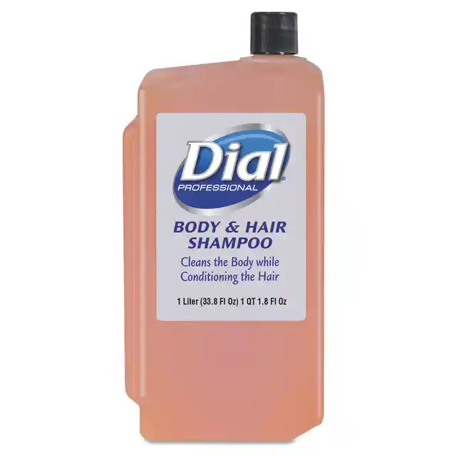 Dial Professional Hair + Body Wash Refill for 1L Liquid Dispenser, Neutral Scent 8/case