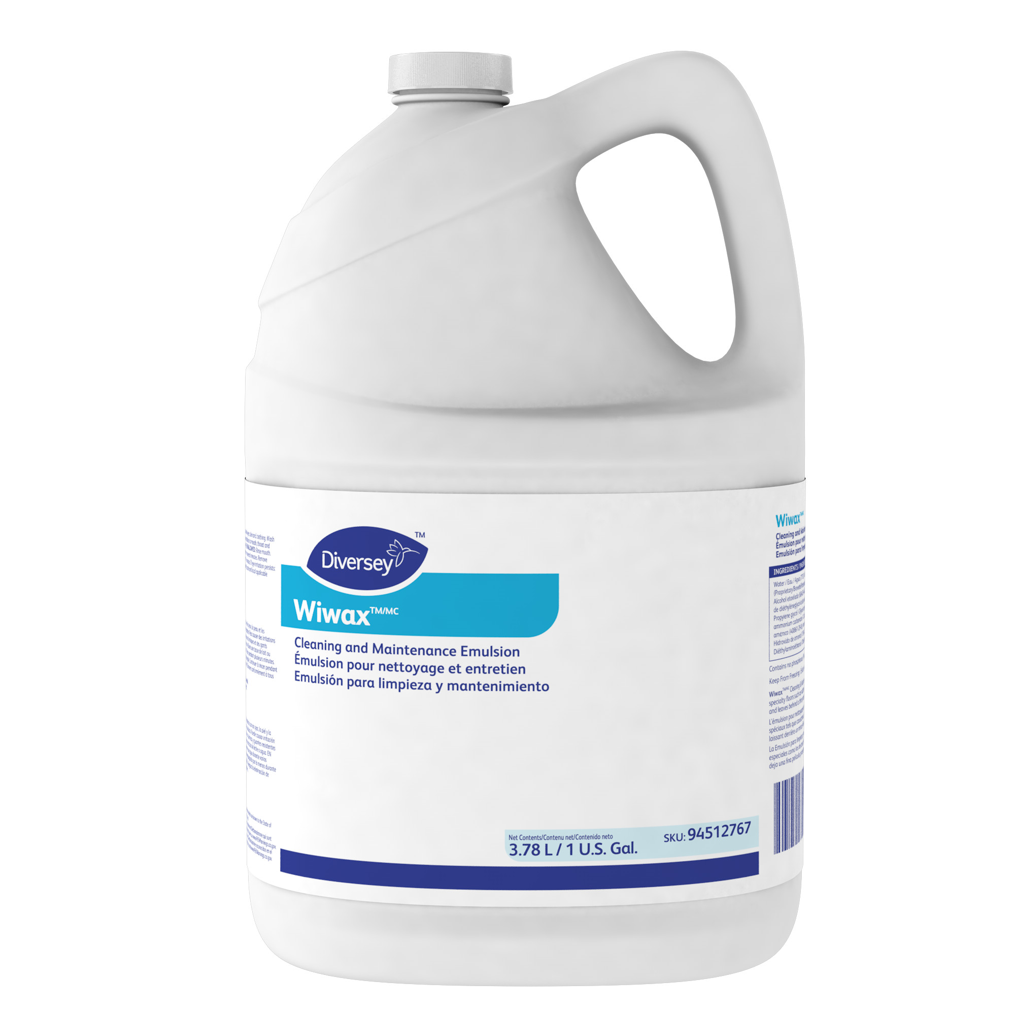 Diversey Wiwax Cleaning & Maintenance Emulsion - 1 Gallon, 4/Case