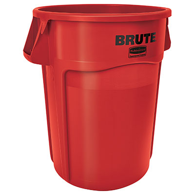 Rubbermaid Brute Outdoor Trash Can, Blue Resin, 44 Gal.