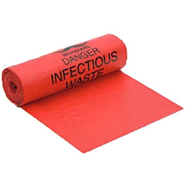 44 Gallon 3 Mil 37 x 50 Low Density Red Isolation Infectious