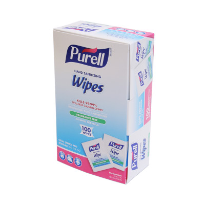PURELL® Alcohol Formula Hand Sanitizing Wipes - 100 Individually-Wrapped, 10/Case