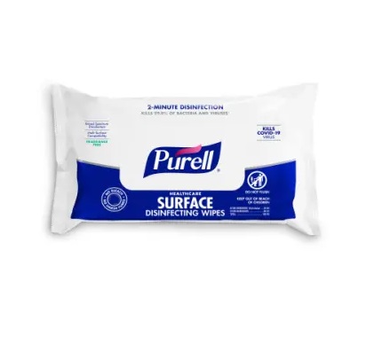 PURELL® Healthcare 7.4 x 9 Surface Disinfecting Wipes 72ct Flowpack