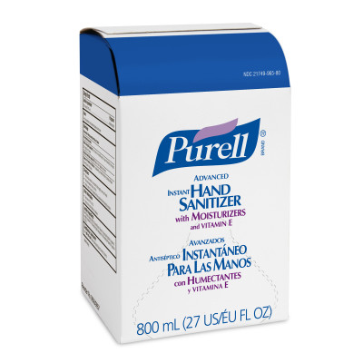 PURELL® Bag-in-Box Advanced Hand Sanitizer Gel - 800 mL Refill, 12/Case