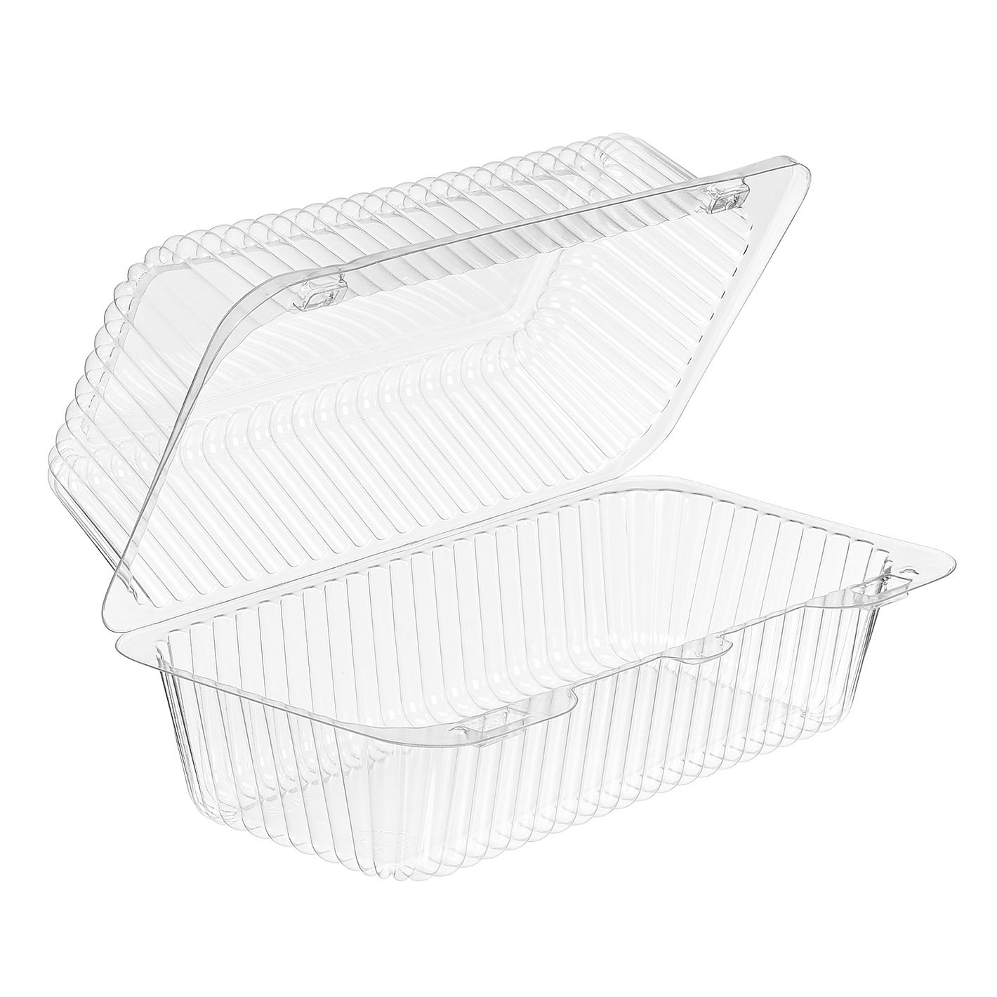 8.5 x 4.5 x 3.75 Surelock® Clear Hinged Cake/Loaf/Danish Container SLP19 300/case