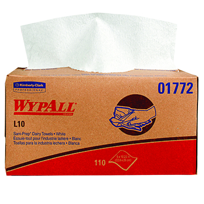 WypAll  L10 Dairy Towels - 9 x 10.25, Box, 18/Case