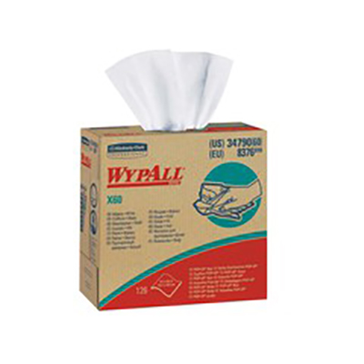 WypAll® X60 Wipers - 126 Count, White, Box, 10/Case