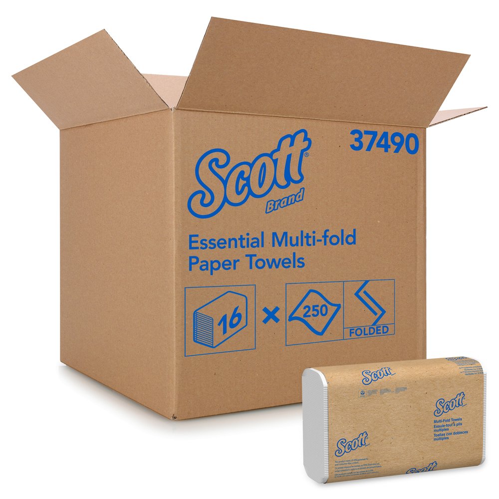 Scott® Essential Folded Paper Towels 250/pack 16 packs/case