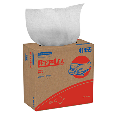 WypAll® X70 Wipers - 9.1" x 16.8", White , Box, 10/Case