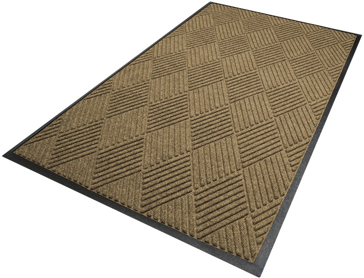 WaterHog Diamond Entrance Mat - Classic Border, Charcoal Black, 3' x 5'