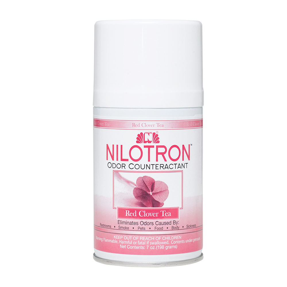 Nilodor Nilotron Metered Air Freshener Refill - Red Clover Tea, 7 oz, 12/Case