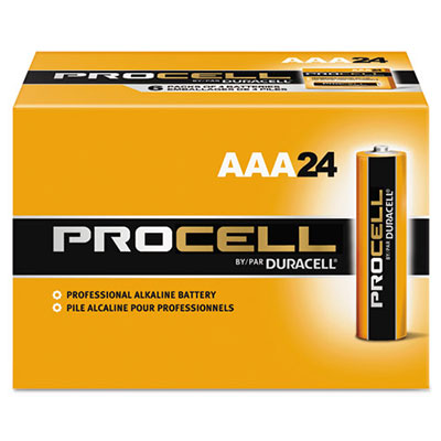 Procell Duracell AAA PC2400 Industrial Alkaline Batteries - 24/Box, 144/Case