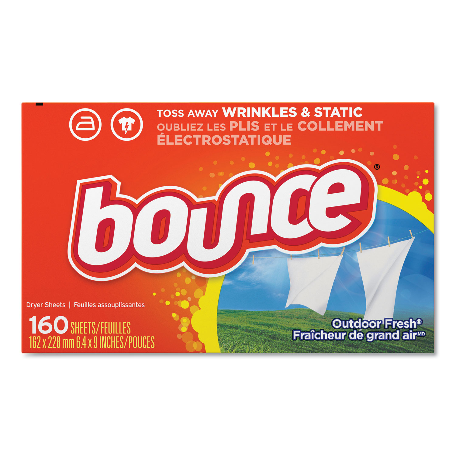 Bounce® Fabric Softener Sheets - 160 Count, 6/Case