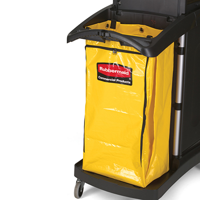 Rubbermaid® Janitorial Cleaning Cart Vinyl Bag - High Capacity - Yellow, 34 gallon