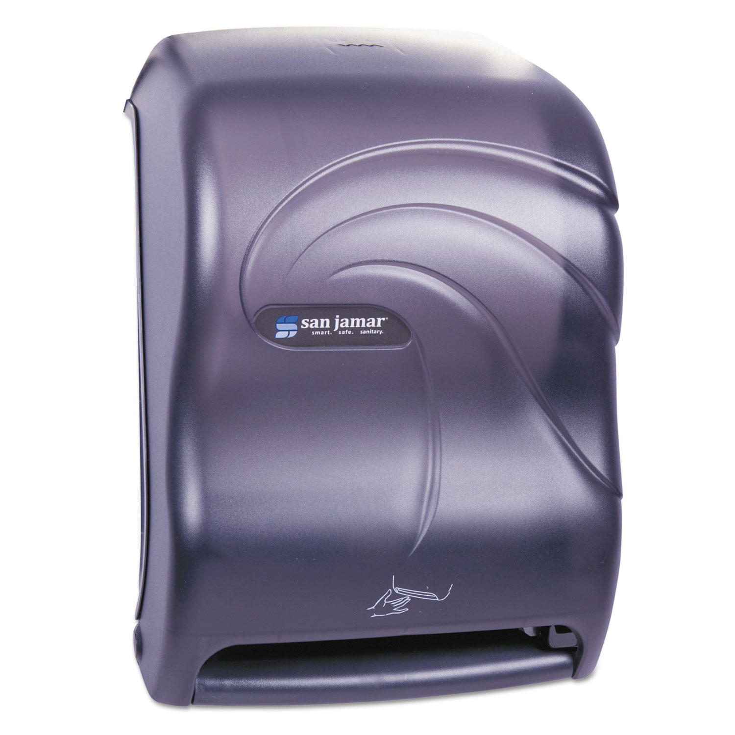 San Jamar Smart System With iQ Sensor Oceans Touchless Towel Dispenser - Black Pearl, 11 3/4" x 9 1/4" x 16 1/2"