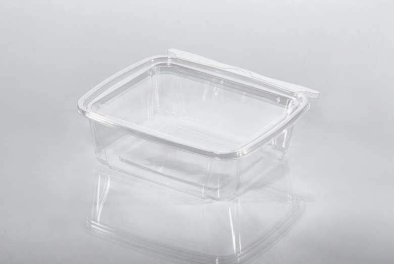 12 oz Tamper Evident Clear Hinged Plastic Container - 240/Case