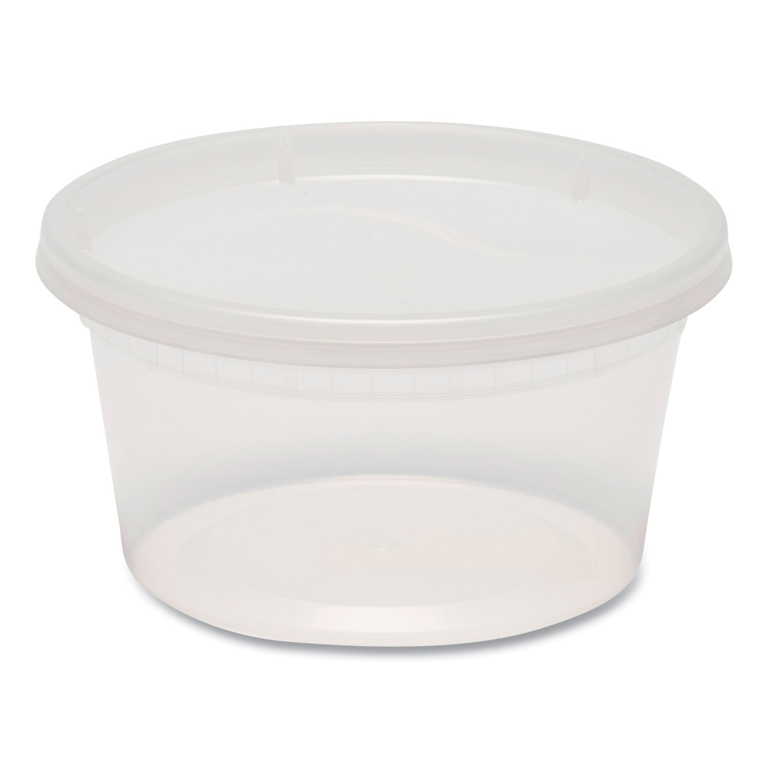 Plastic Deli Container with Lid, 12 oz, Clear, Plastic, 240/case