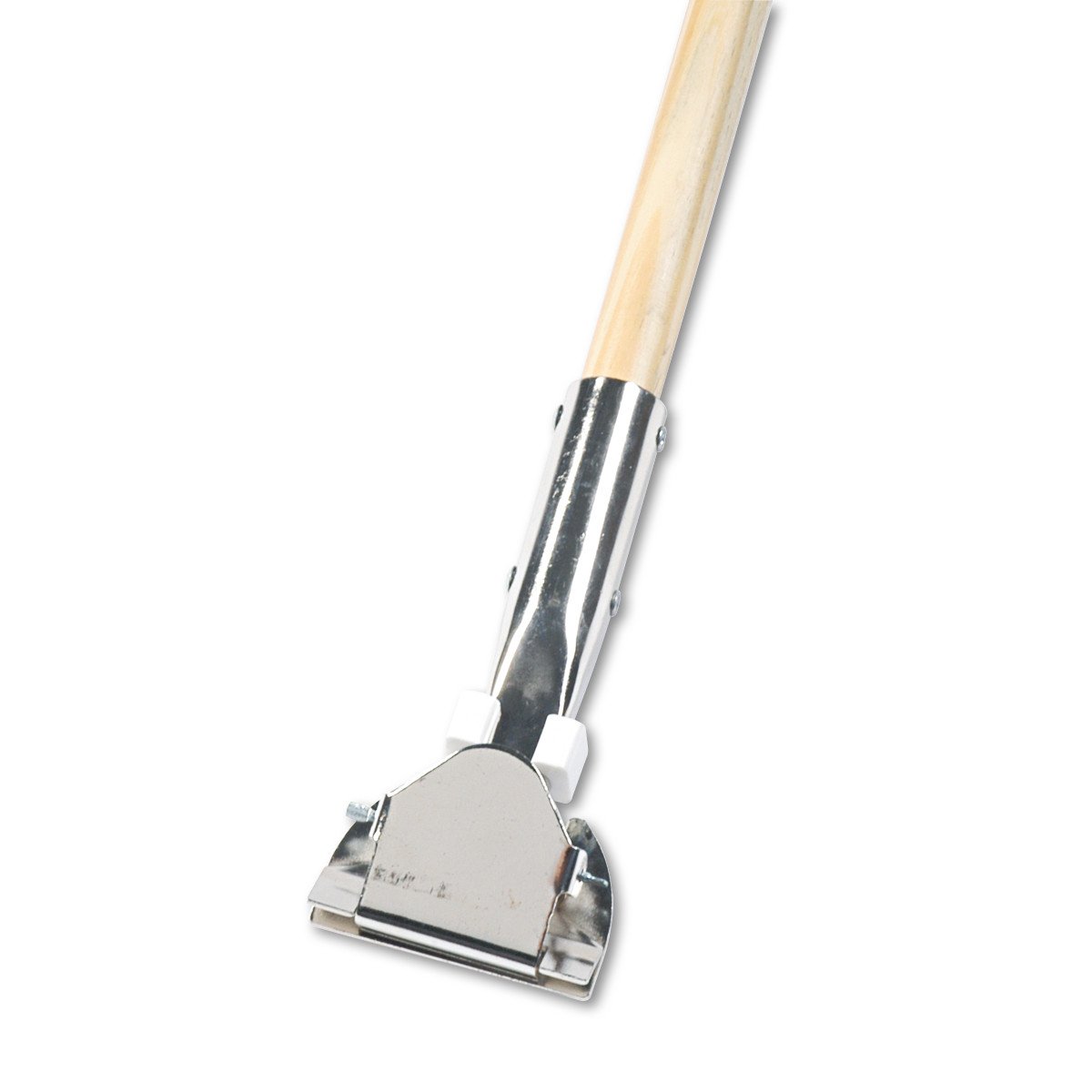 Clip-On Dust Mop Handle - Lacquered Wood, Swivel Head, 1