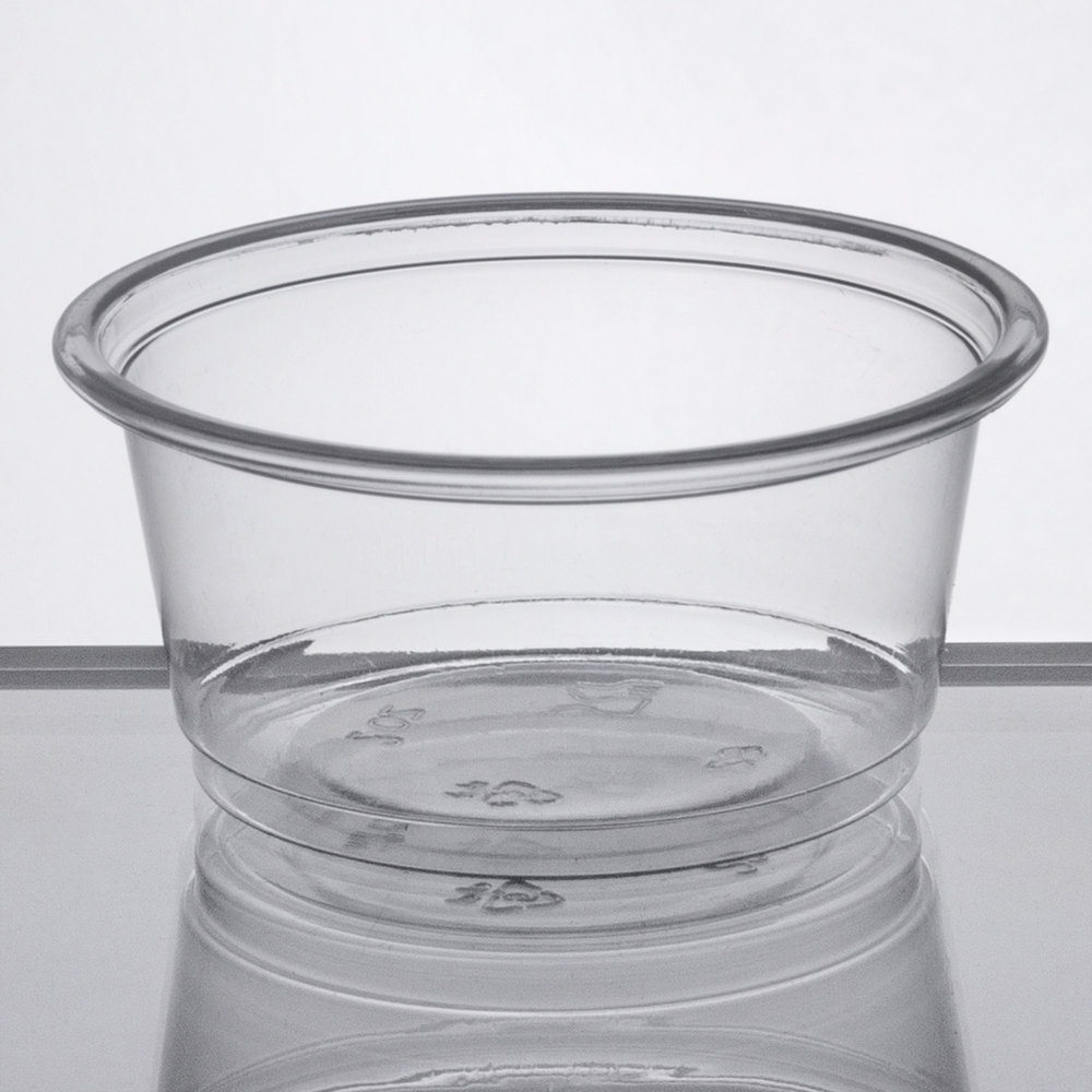 Clear Plastic Souffle Cup / Portion Cup - 2 Oz, 2500/Case